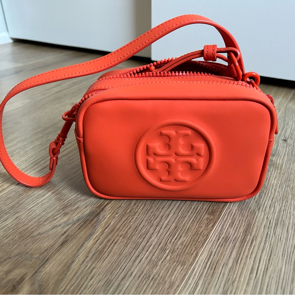 Tory Burch Perry Bombé Matte Orange mini Bag NWT
